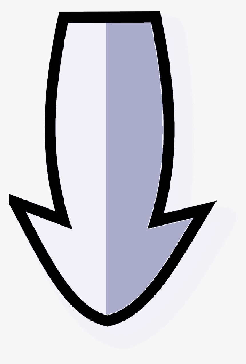 Arrow, Down, Shadow, Direction, Color, - Emblem, HD Png Download