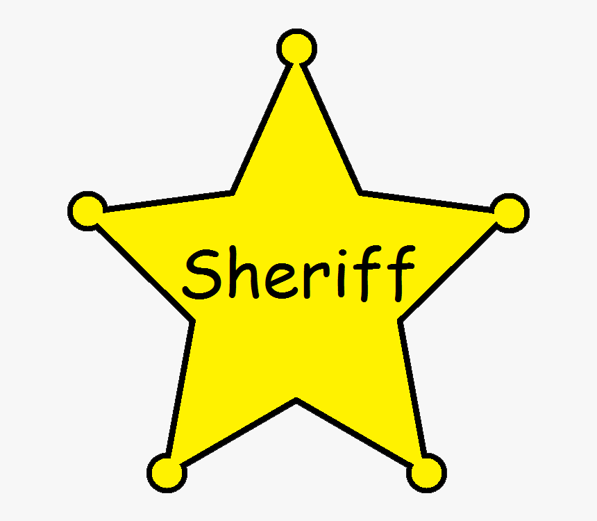 Sheriff Badge Clipart - Western Star Png, Transparent Png