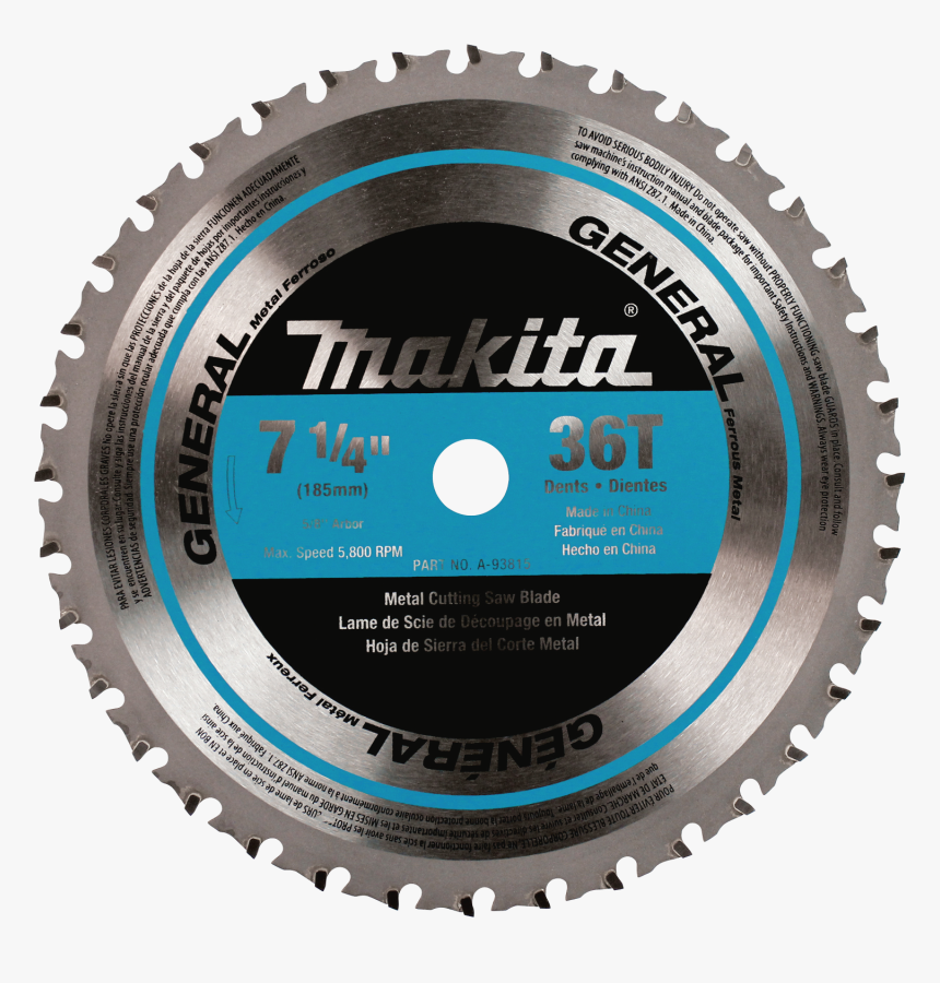 7‑1/4 - Makita 7 1 4 In Blade, HD Png Download