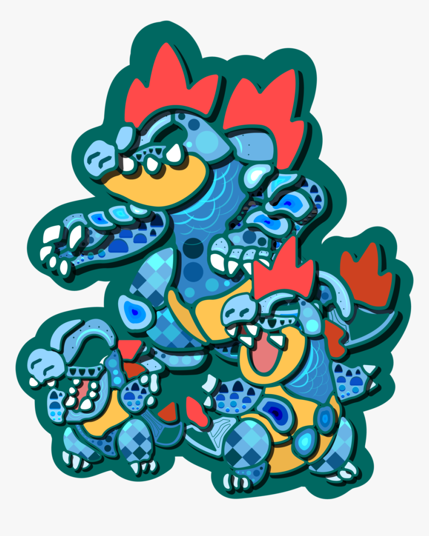 Totodile-family - Cartoon, HD Png Download