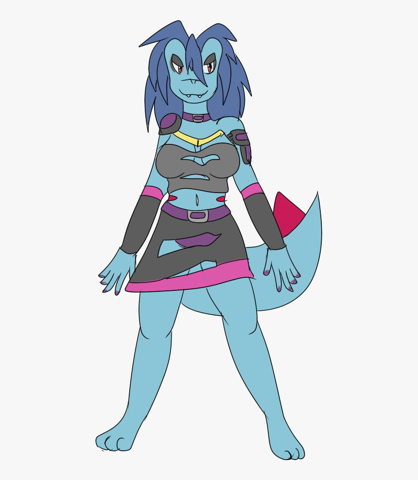 Totodile Girl Adopt~ - Cartoon, HD Png Download