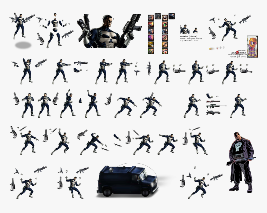 Punisher Sprites, HD Png Download
