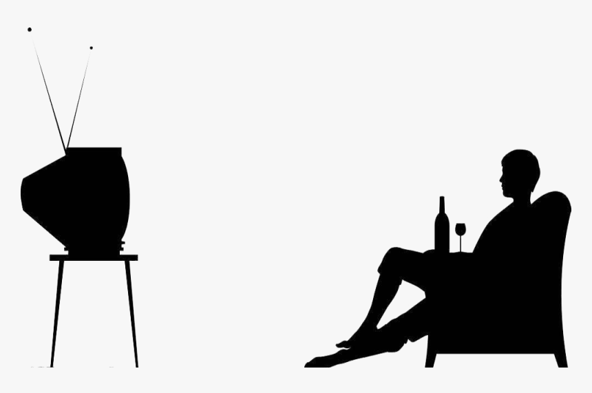 Patient Clipart Sit In - Silhouette Of A Television, HD Png Download