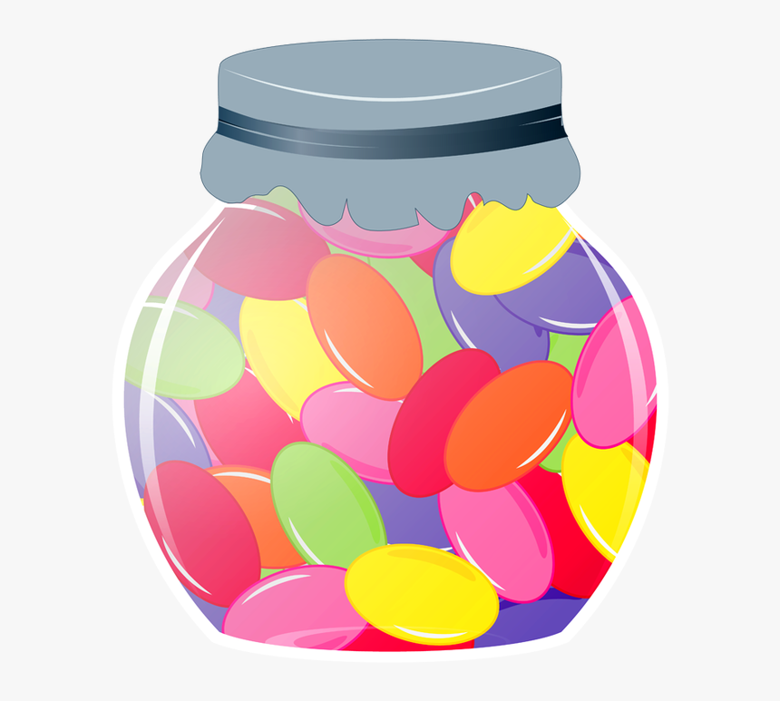 Clipart Fruit Candy - Clipart Jelly Bean Jar, HD Png Download