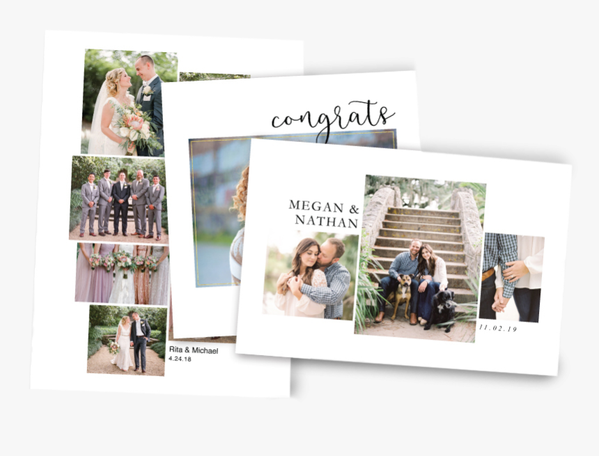 Engagement & Wedding Photos Printed On Composite Colalge - Photograph, HD Png Download