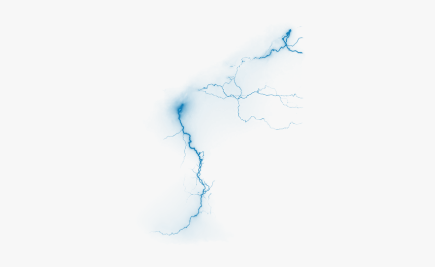 #thunder #lightning #blue #freetoedit - Drawing, HD Png Download