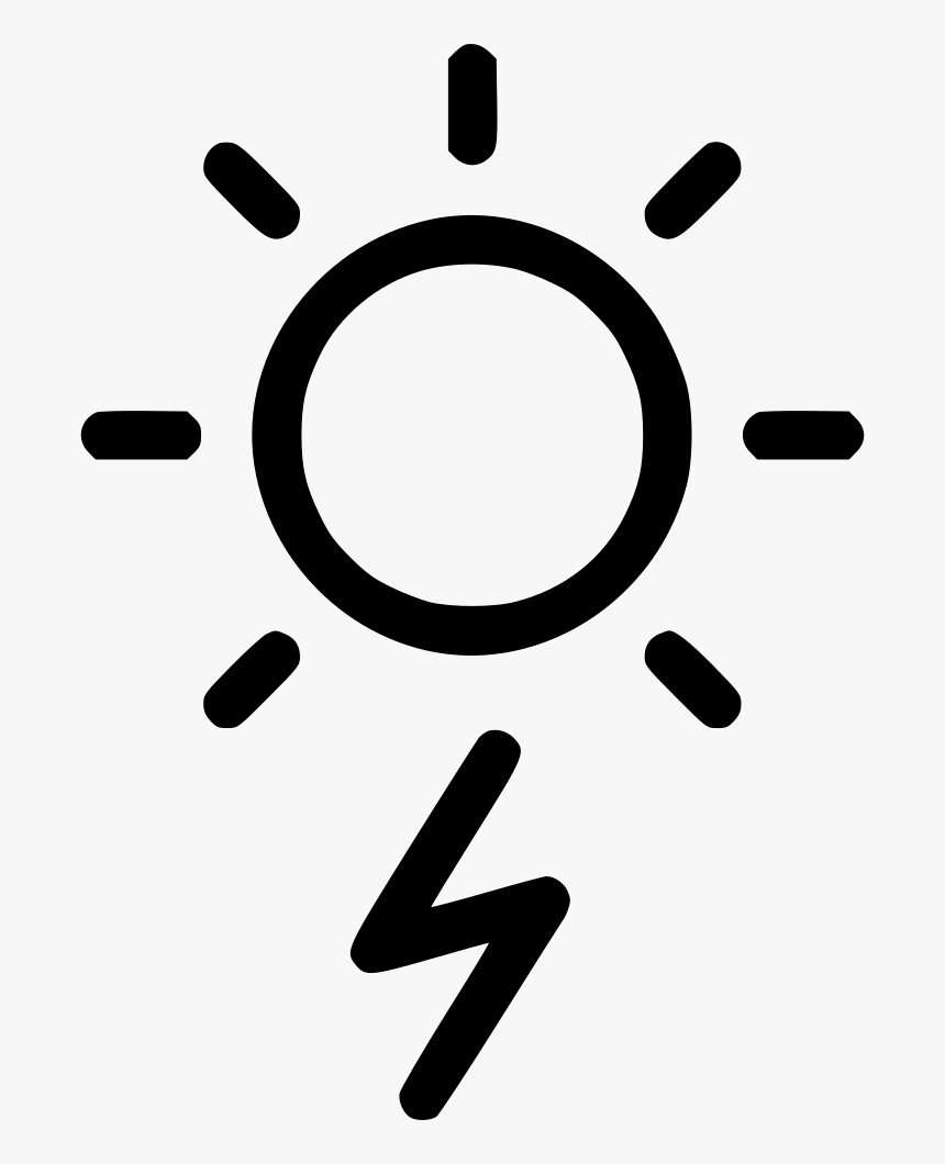 Storm Thunder Lightning Daytime Day Sun - Climate Black And White, HD Png Download