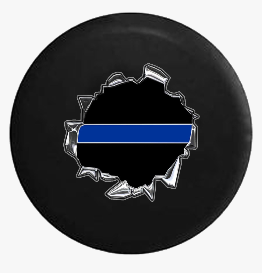 Thin Blue Line - Thin Blue Line Tire Cover Jl, HD Png Download