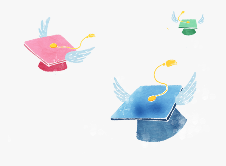 Transparent Grad Cap Clip Art - 畢業 素材 水彩, HD Png Download