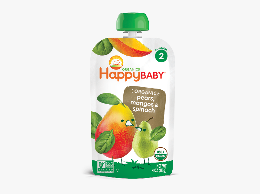 Pears, Mangos & Spinach 
 Class Fotorama Img - Happy Tot Baby Food, HD Png Download