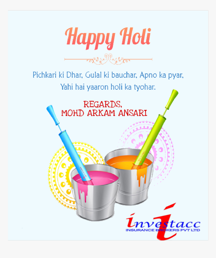 #festivalofcolours - Holi Colors Pichkari, HD Png Download