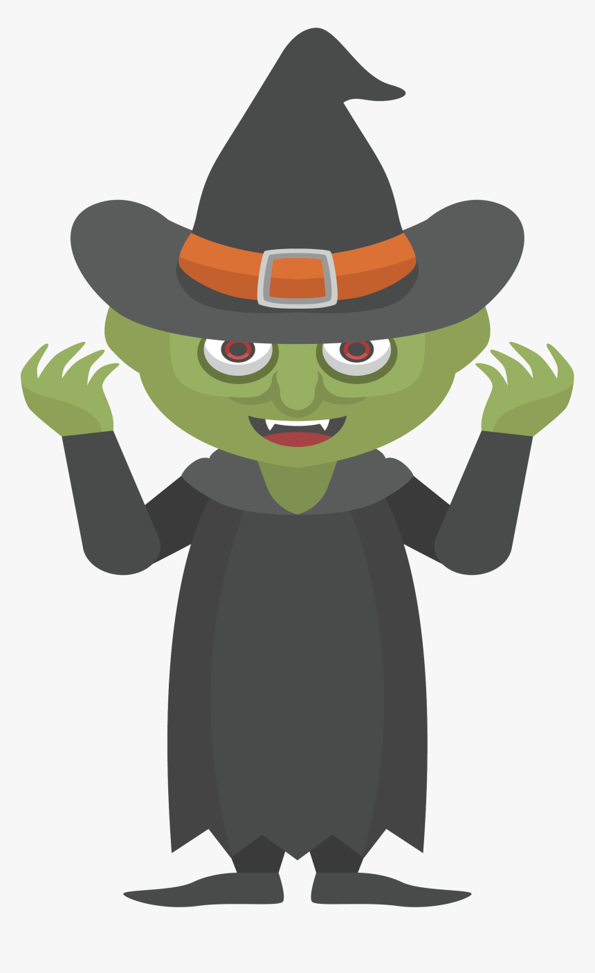Robe Hat Grey Witch - Robe, HD Png Download