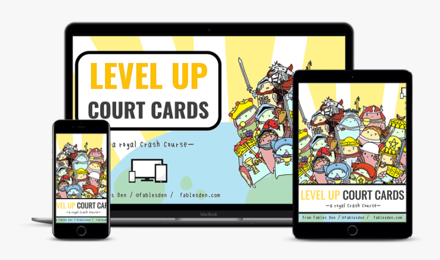 Level Up Court Cards Transparent Course Devices Pic - Web Design, HD Png Download