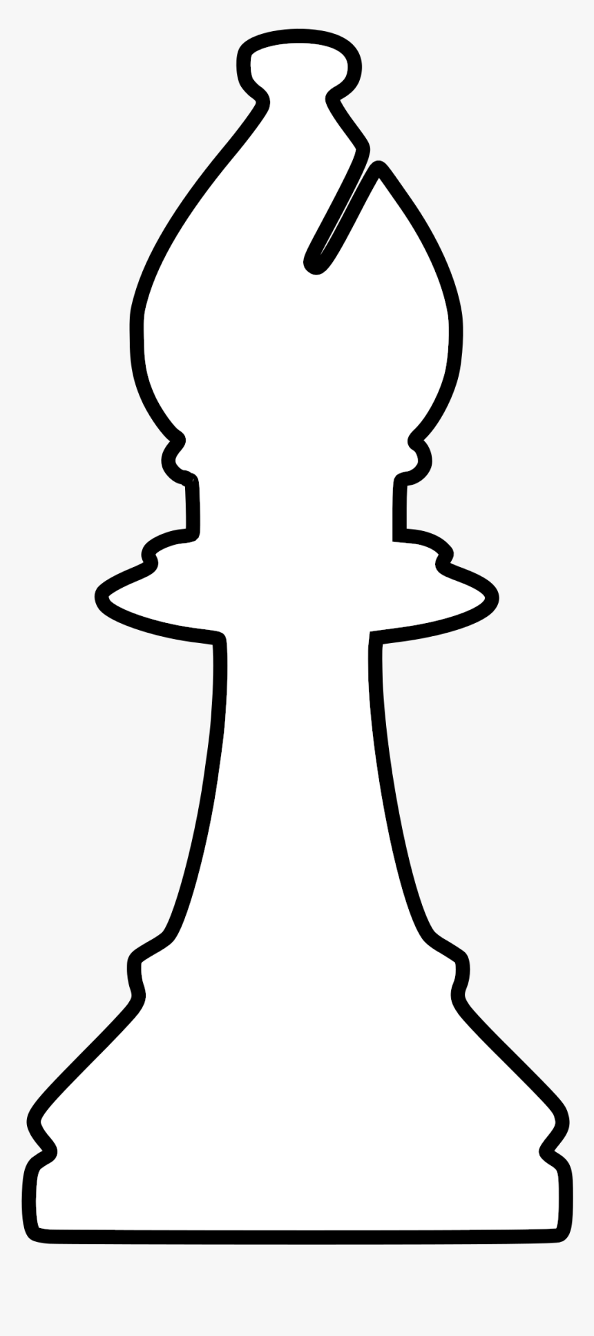 White Silhouette Chess Piece Remix Bishop / Alfil Clip - King Silhouette Chess Piece, HD Png Download