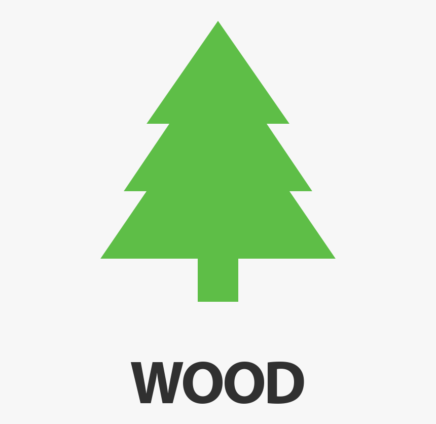 Wood - Simple Christmas Tree Png, Transparent Png