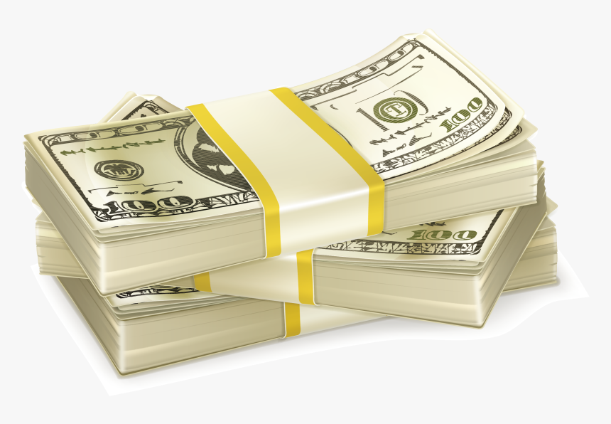 Money Cash Clip Art - Stock Image Stack Of Money, HD Png Download