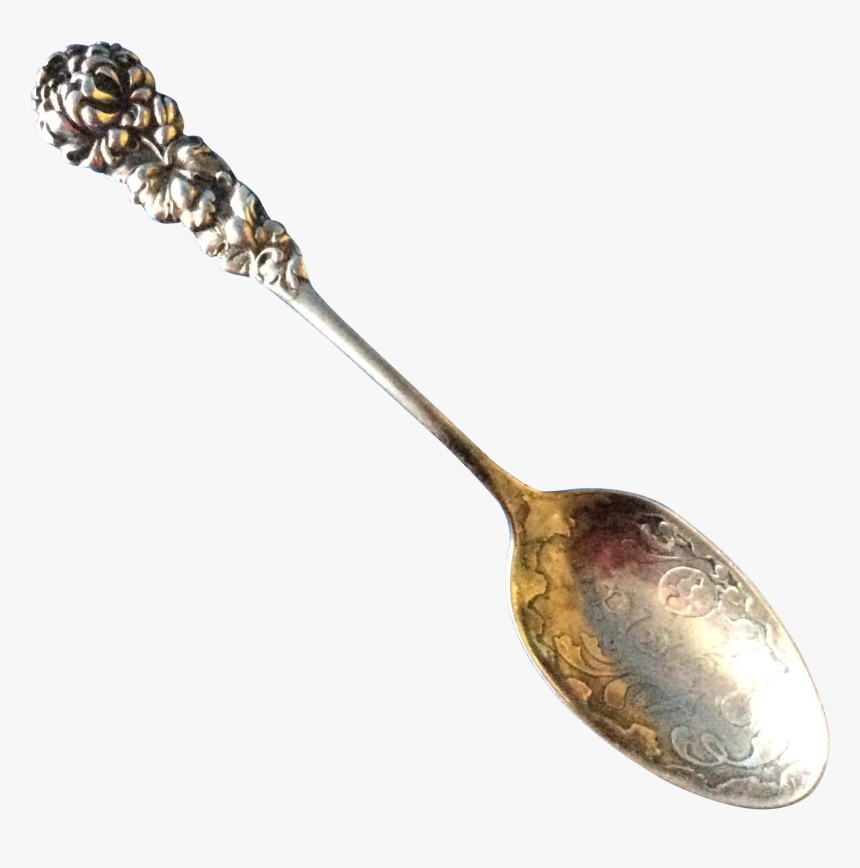Peony Sterling Silver Spoon Engraved Elyria O - Spoon, HD Png Download