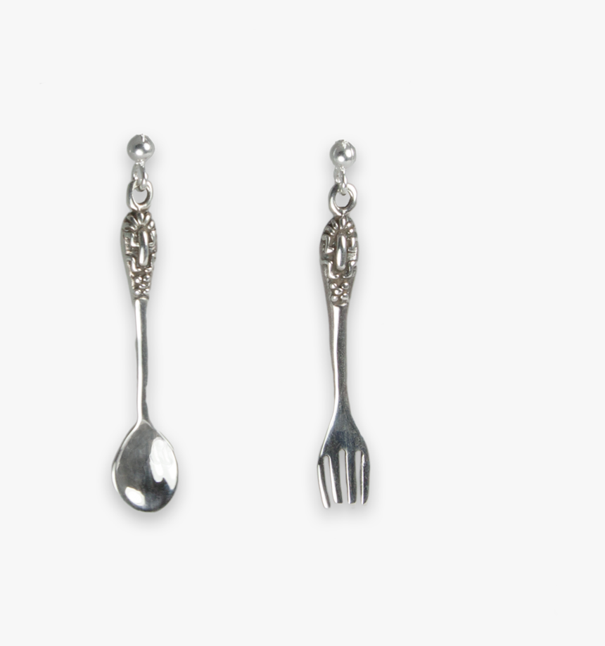 Transparent Silver Spoon Png - Earrings, Png Download