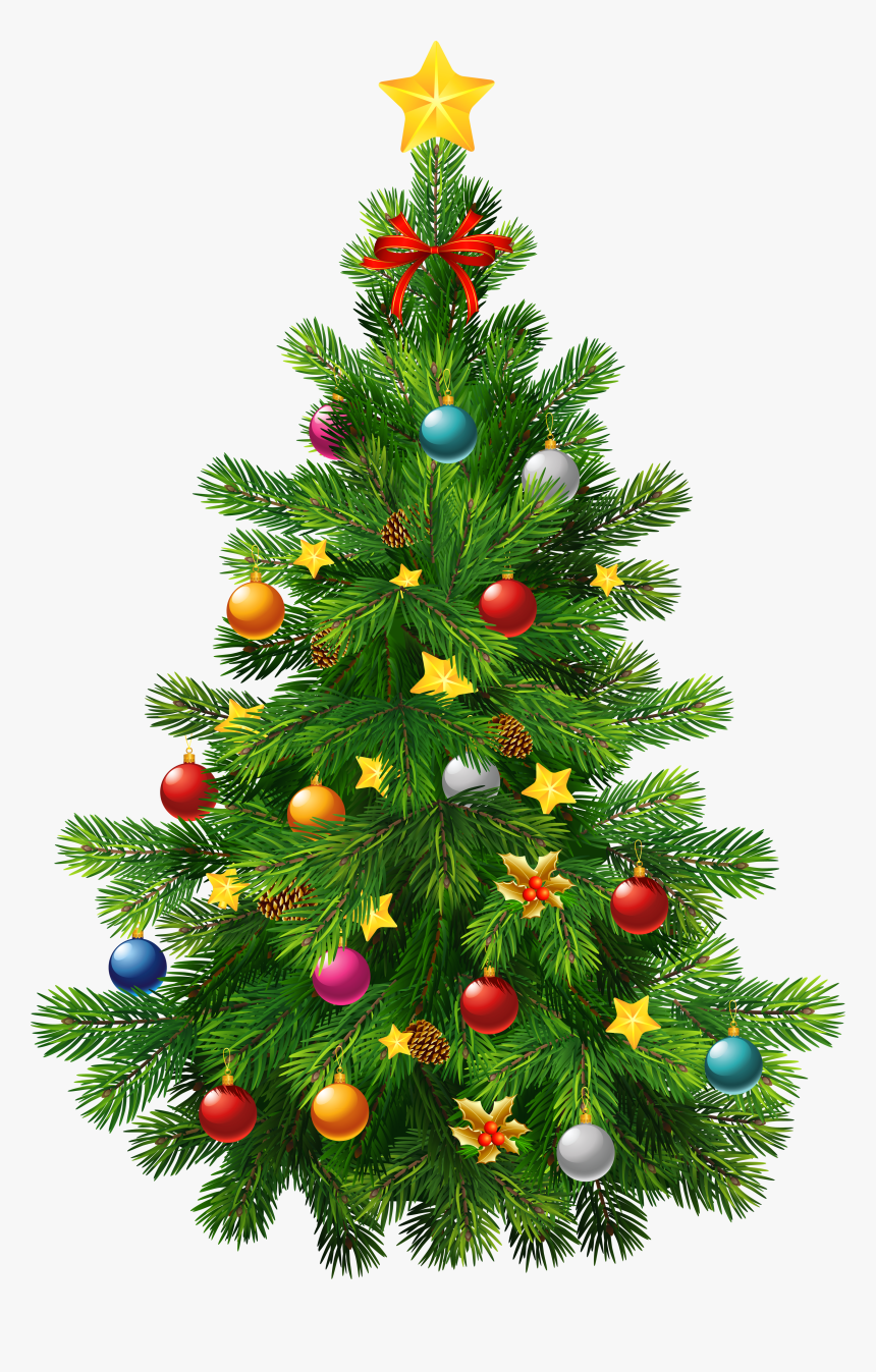 Deco Tree Ornament Transparent Large Christmas Clipart - Christmas Tree Background Png, Png Download