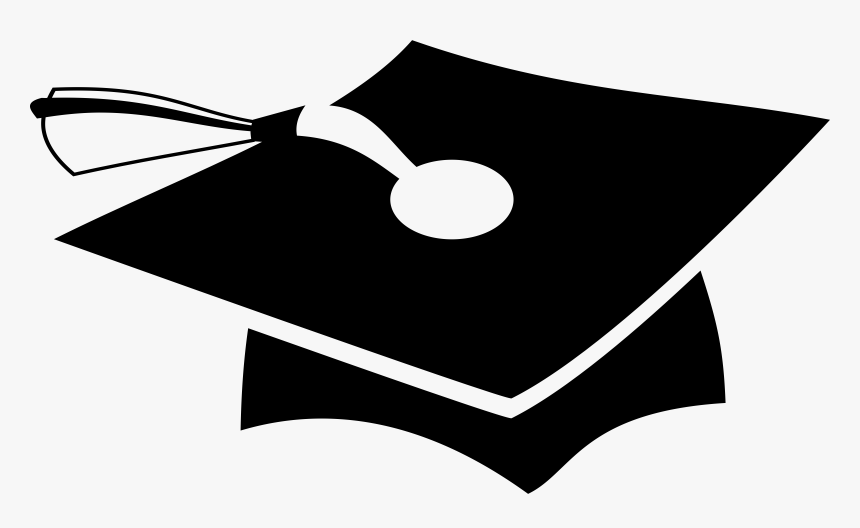 Monochrome Icon Clip Arts - Graduation Hat Hd Black N White, HD Png Download