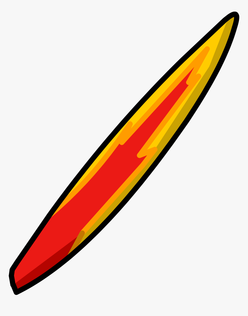 Flame Surfboard Icon, HD Png Download
