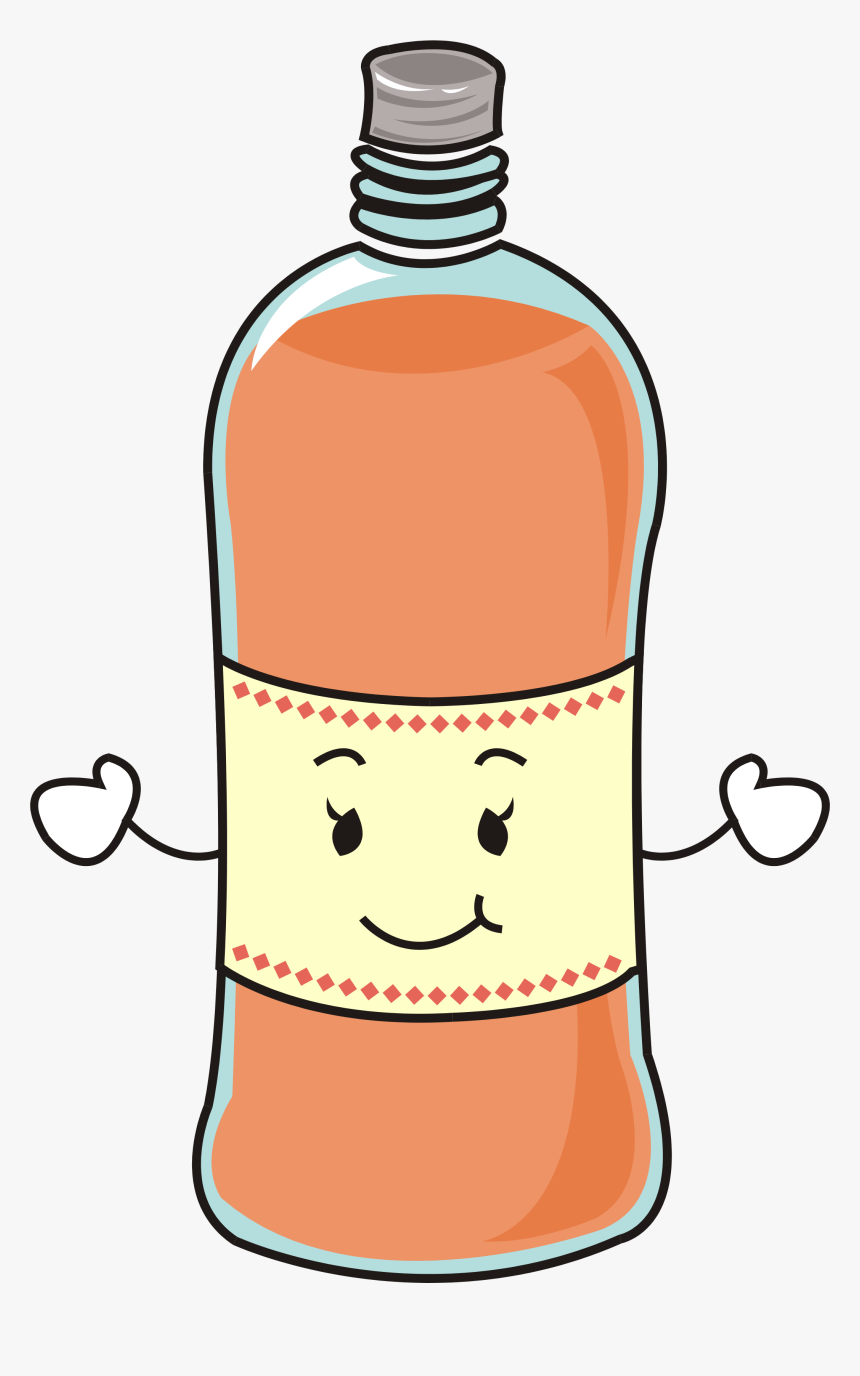 Transparent Water Canteen Clipart - Water Bottle Cartoon Png, Png Download
