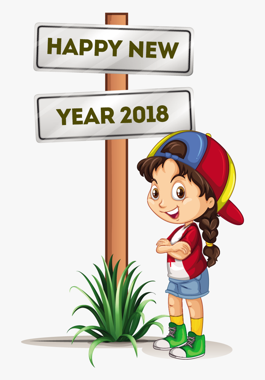 Happy New Year - Happy New Year 2018 Girl, HD Png Download