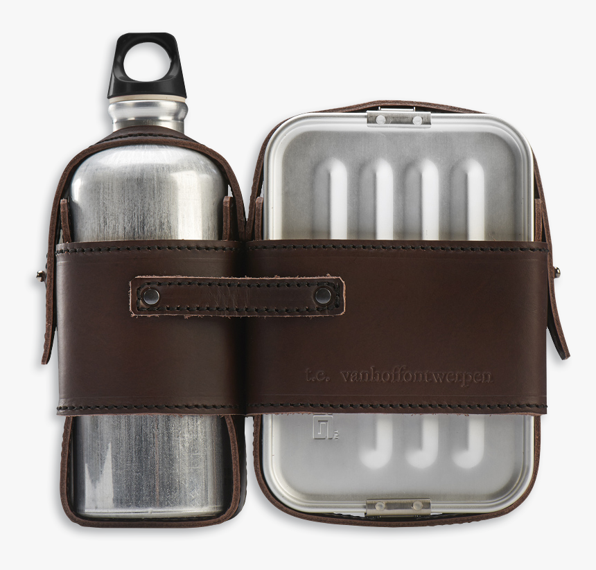 Leather Strapped Canteen And Lunch Box Set-0 - Leather Strapped Canteen And Lunch Box Set, HD Png Download