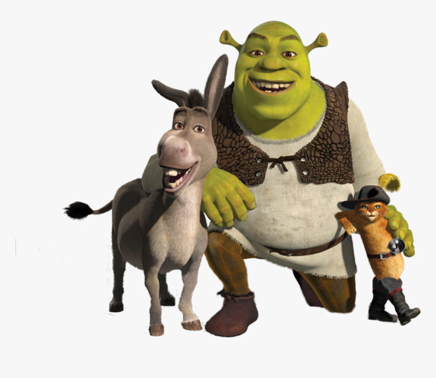 Shrek Png - Shrek Fiona Donkey And Puss In Boots, Transparent Png