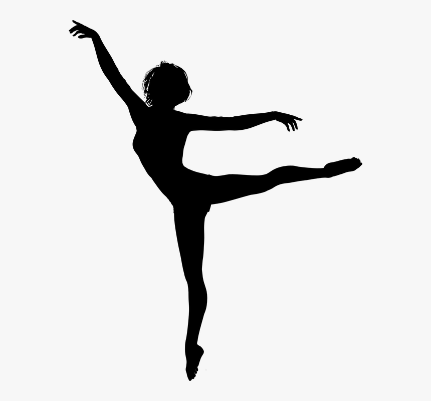 Dancing Girl Silhouette Png, Transparent Png