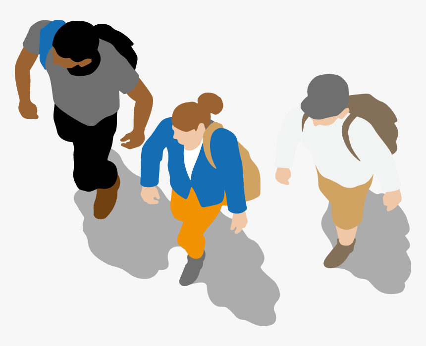 Walking - People Walking Png Cartoon, Transparent Png