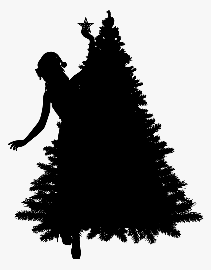 Transparent Gorro Navidad Png - Christmas Tree Silhouette, Png Download