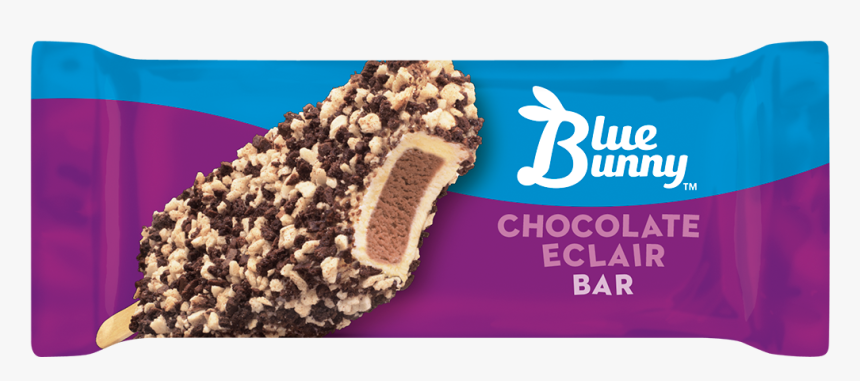 Chocolate Eclair Bar - Blue Bunny Chocolate Eclair, HD Png Download