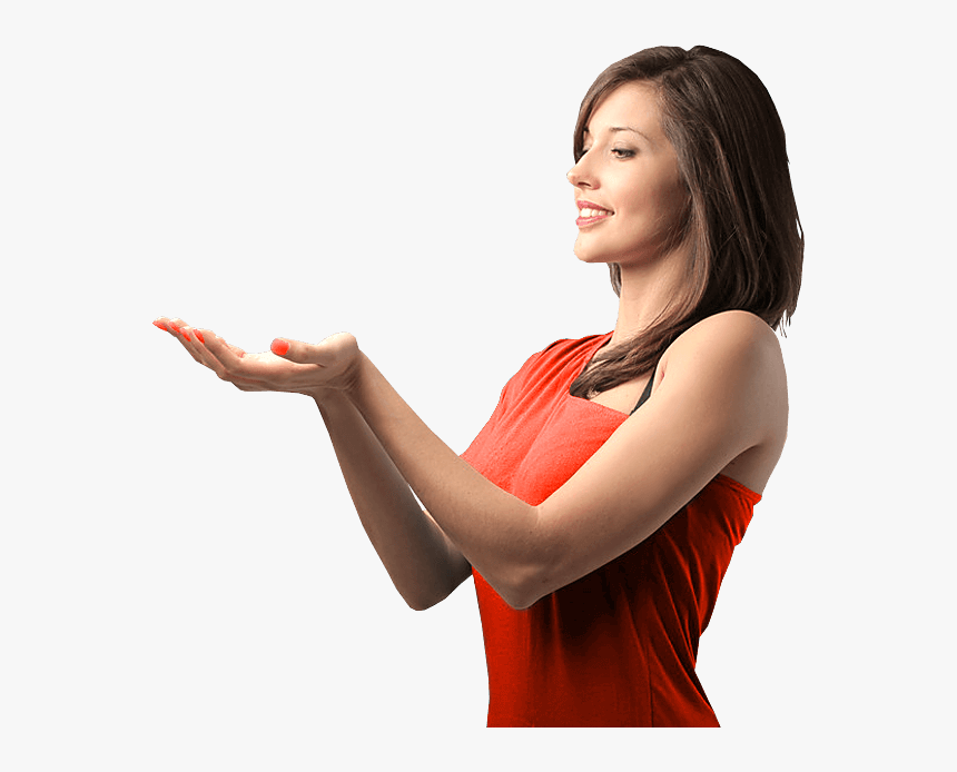 Urma 3d Muestra Rojo Color Sexy Mujer Hot Bien Sostener - Woman Holding Out Hands, HD Png Download