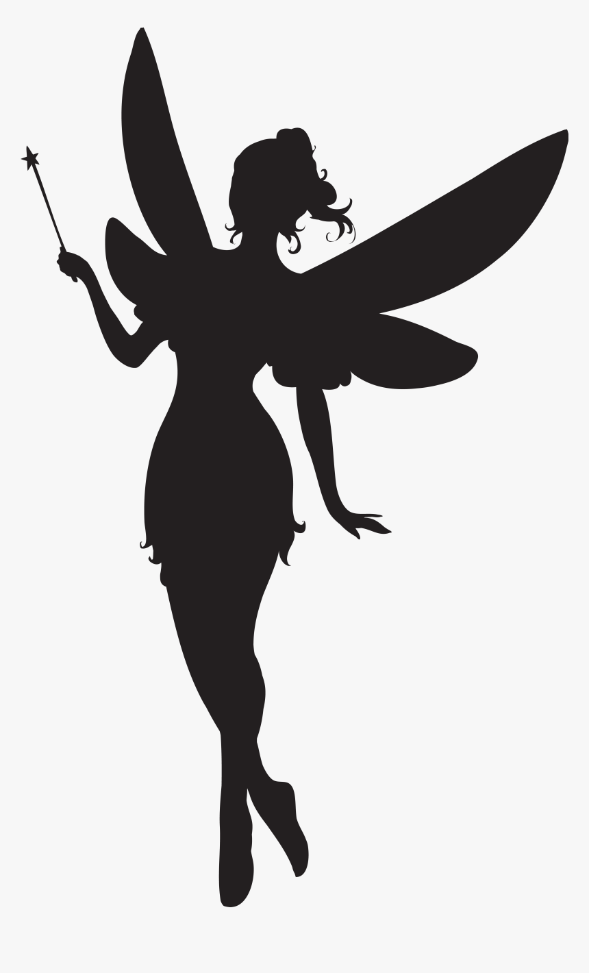 With Fairy Magic Silhouette Wand Free Download Png - Transparent Fairy Silhouette, Png Download