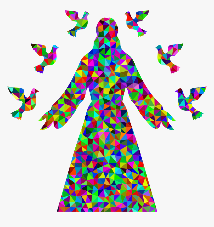 Prismatic Low Poly Jesus Christ Clip Arts - Art Of Jesus Abstract, HD Png Download