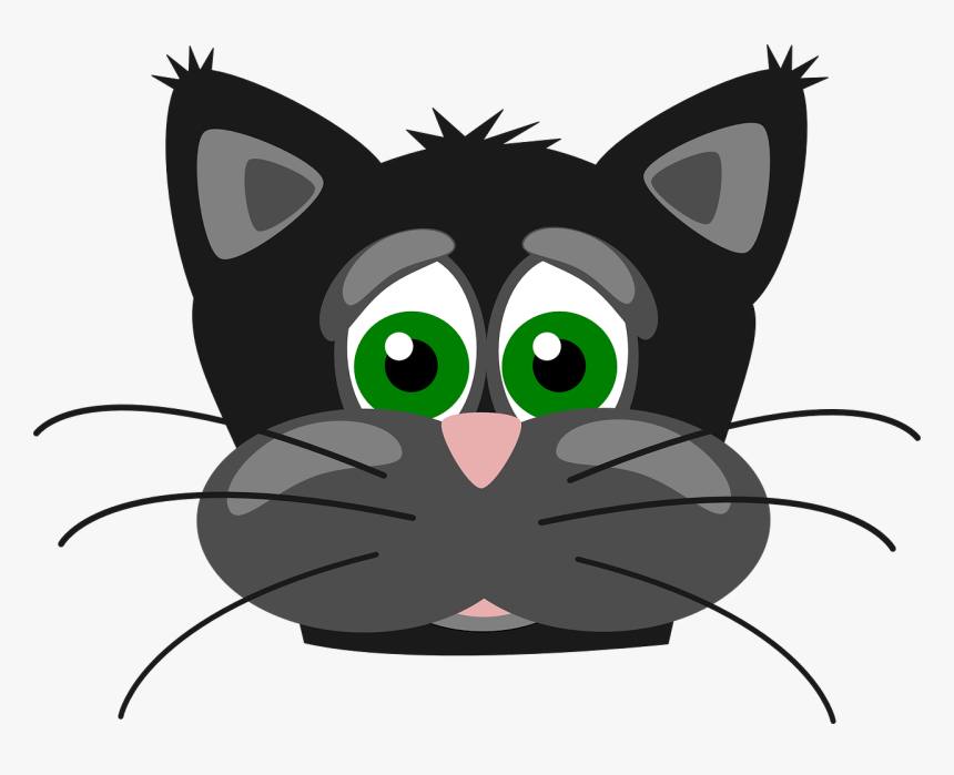 Sad Cat Face Clipart, HD Png Download