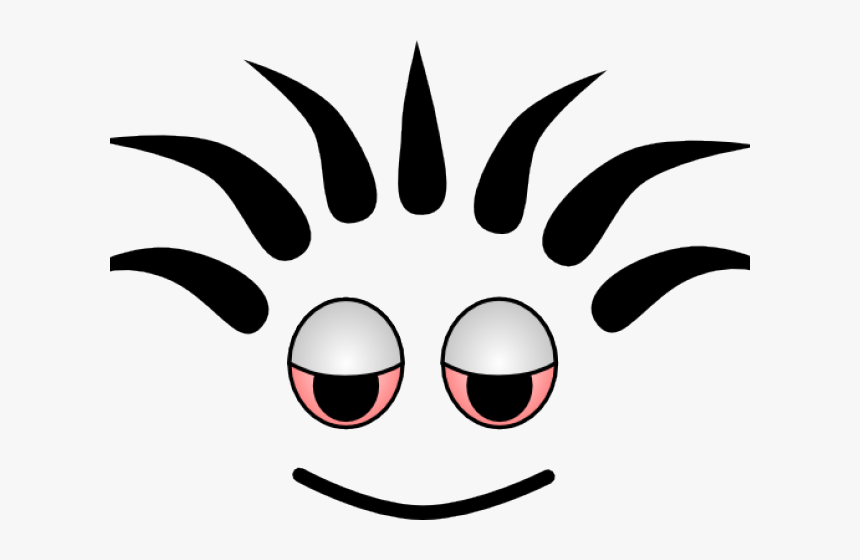 Cartoon Sick Face - Crazy Hair Clip Art, HD Png Download