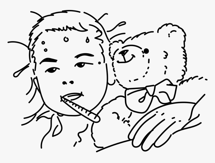 Child, Sick, Bears, Fever, Sweat, Bless You, HD Png Download