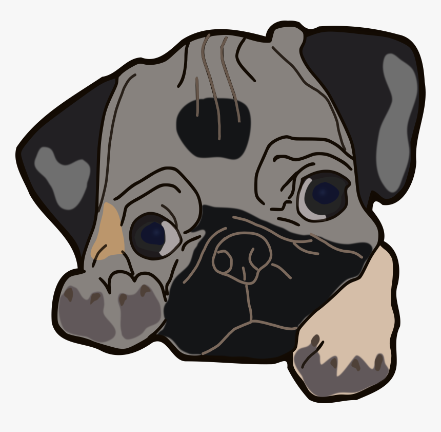 Clipart Puppy Pug - Pug Clipart Png, Transparent Png