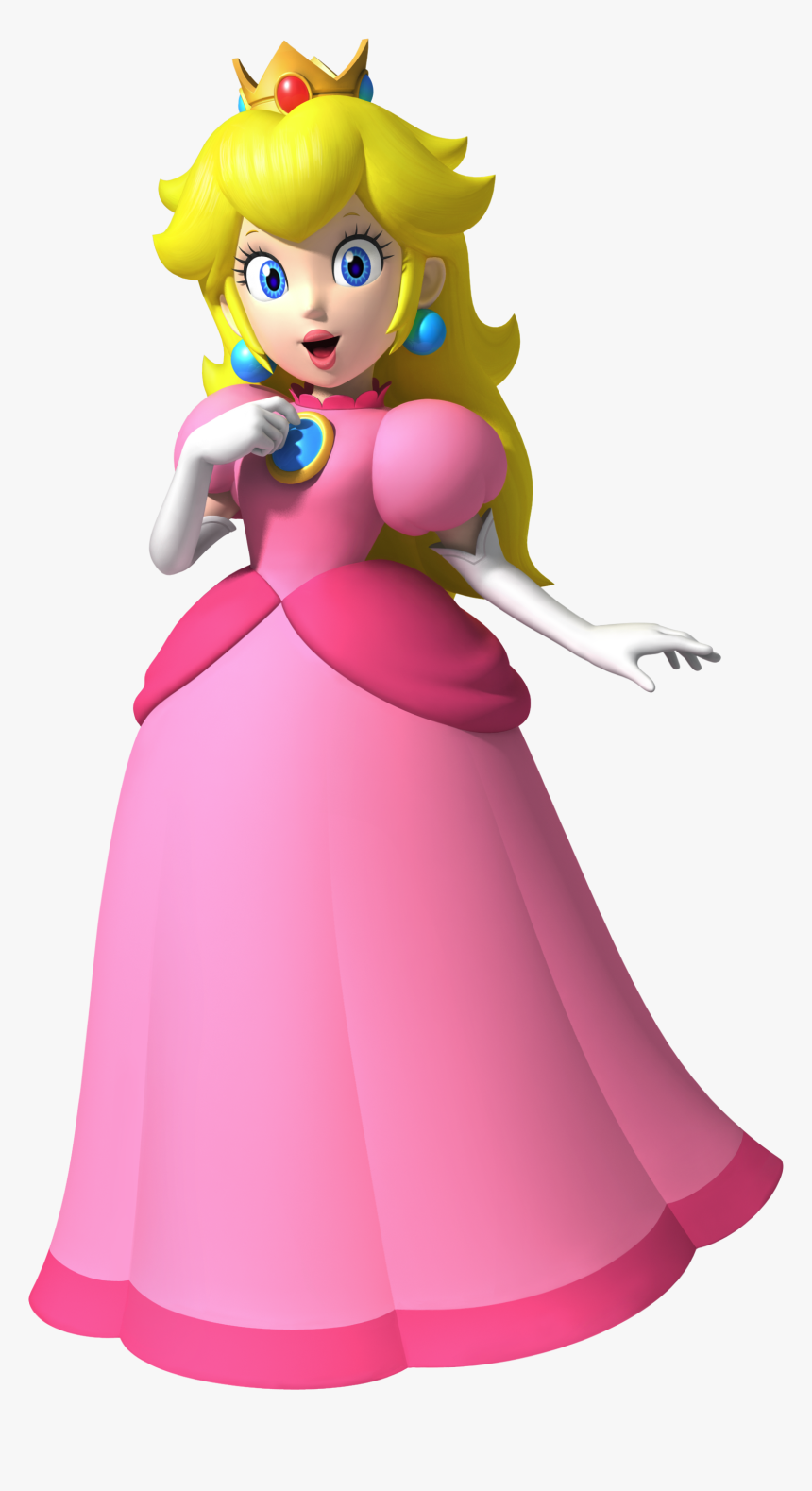 Princess Peach Toadstool - Princess Peach New Super Mario Bros Wii, HD Png Download