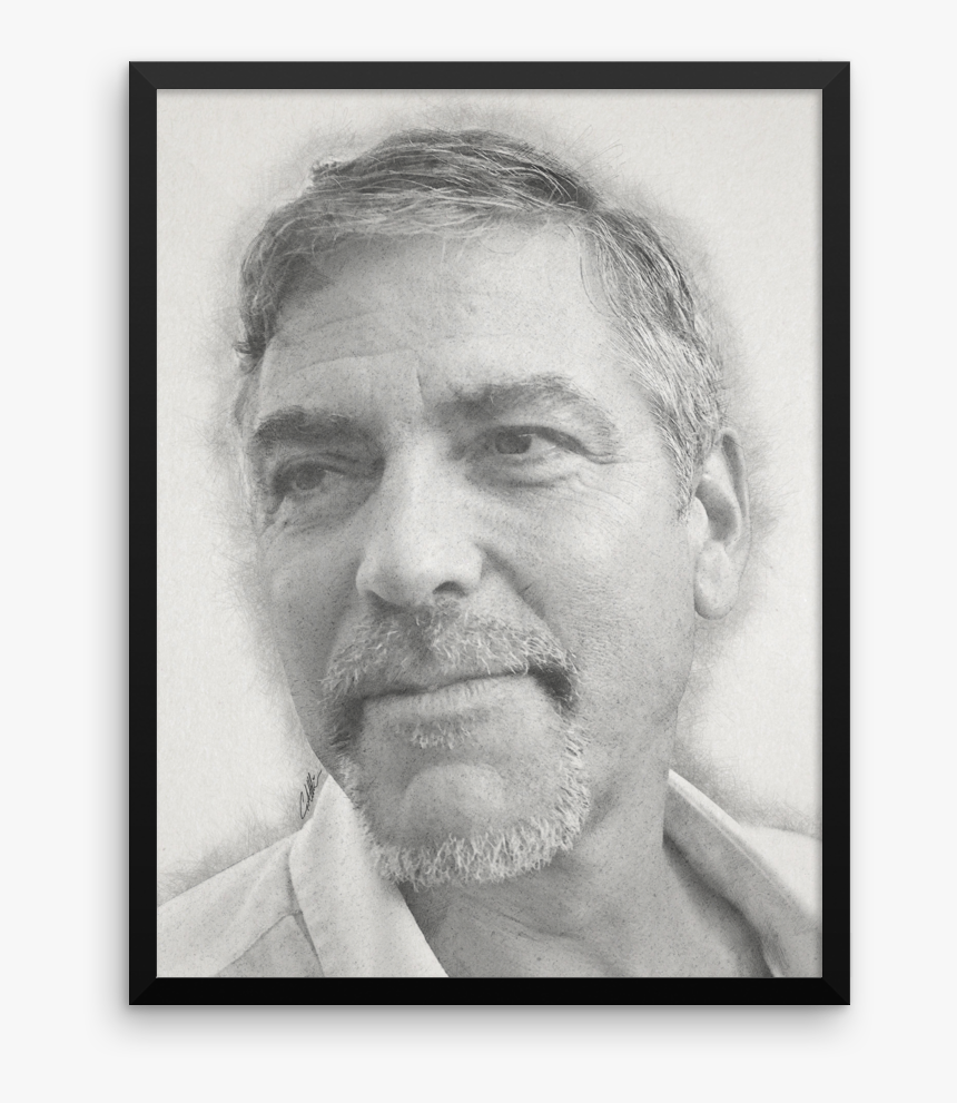 Georgeclooney Mockup Wall Original - Picture Frame, HD Png Download