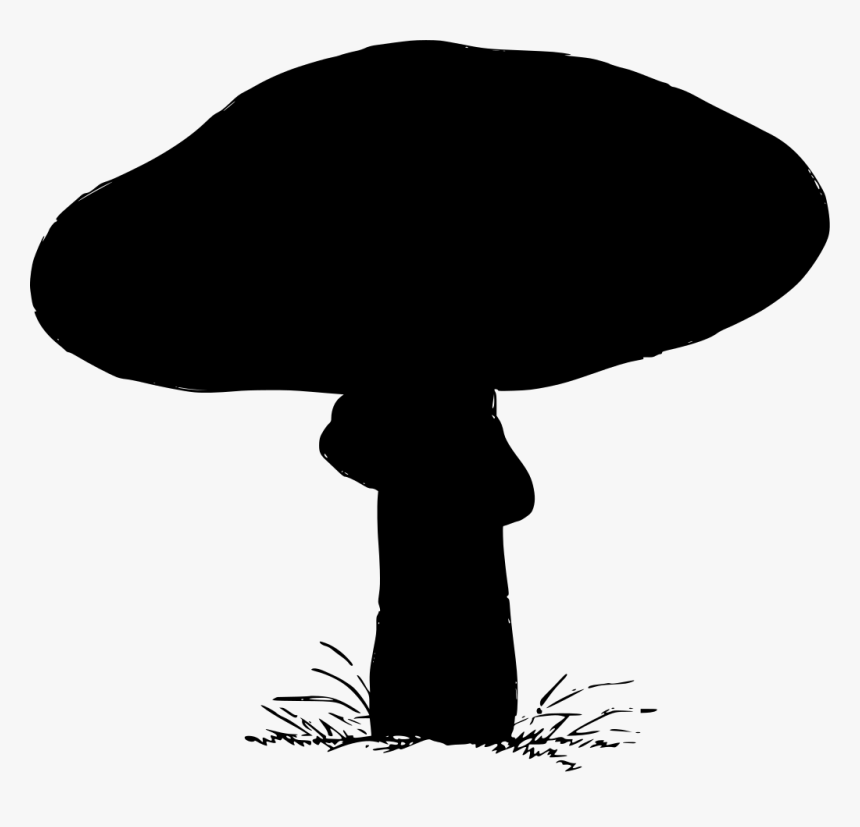 Mushroom Silhouette Png, Transparent Png
