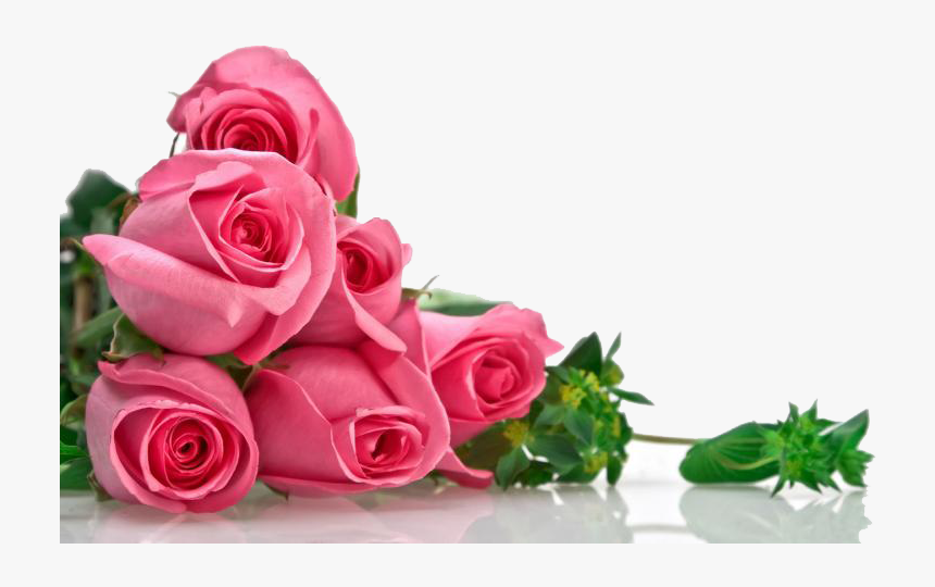 Pink Roses Png - Miss You With Flowers, Transparent Png