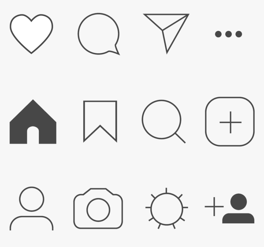 All Instagram Icons Png, Transparent Png