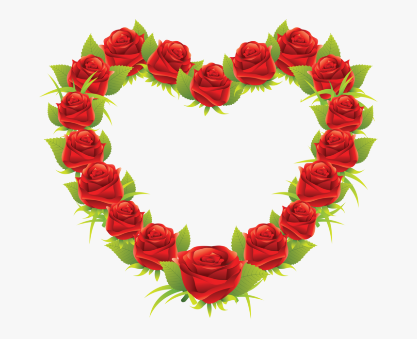 Heart Rose Free Png Image - Valentines Day Frame Png, Transparent Png