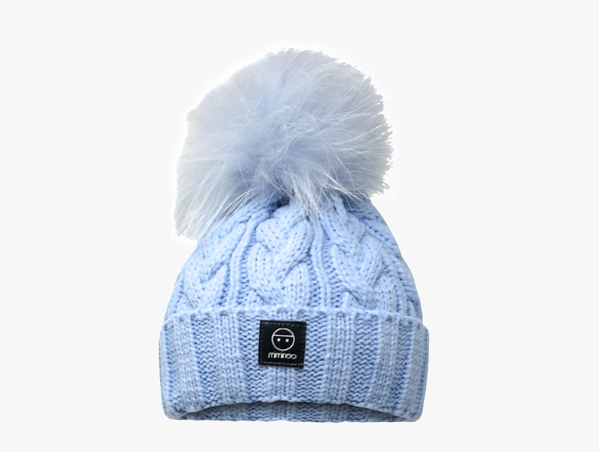 Merino Wool Single Pompom Braided Hat Base In Light - Beanie, HD Png Download
