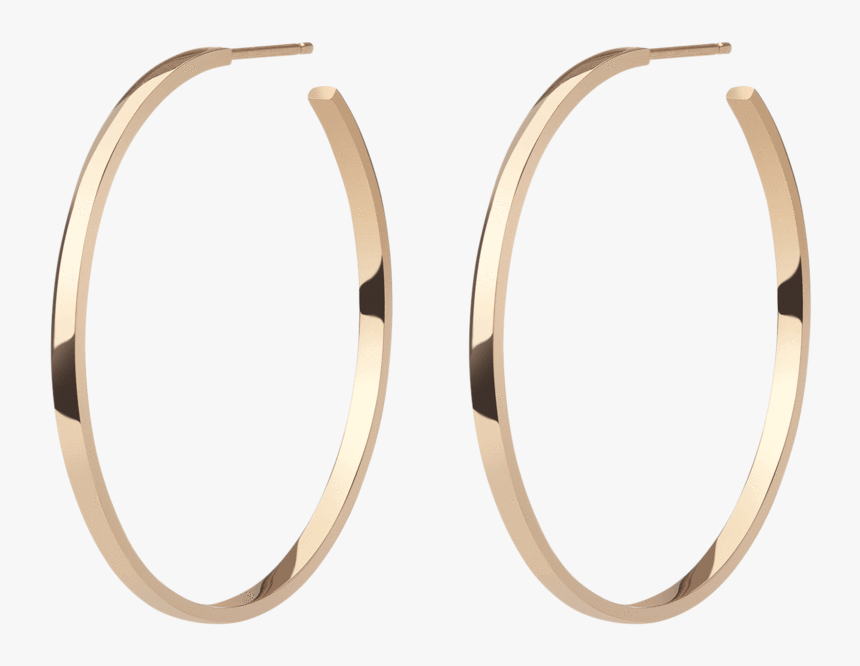 Gold Hoop Earrings Transparent, HD Png Download