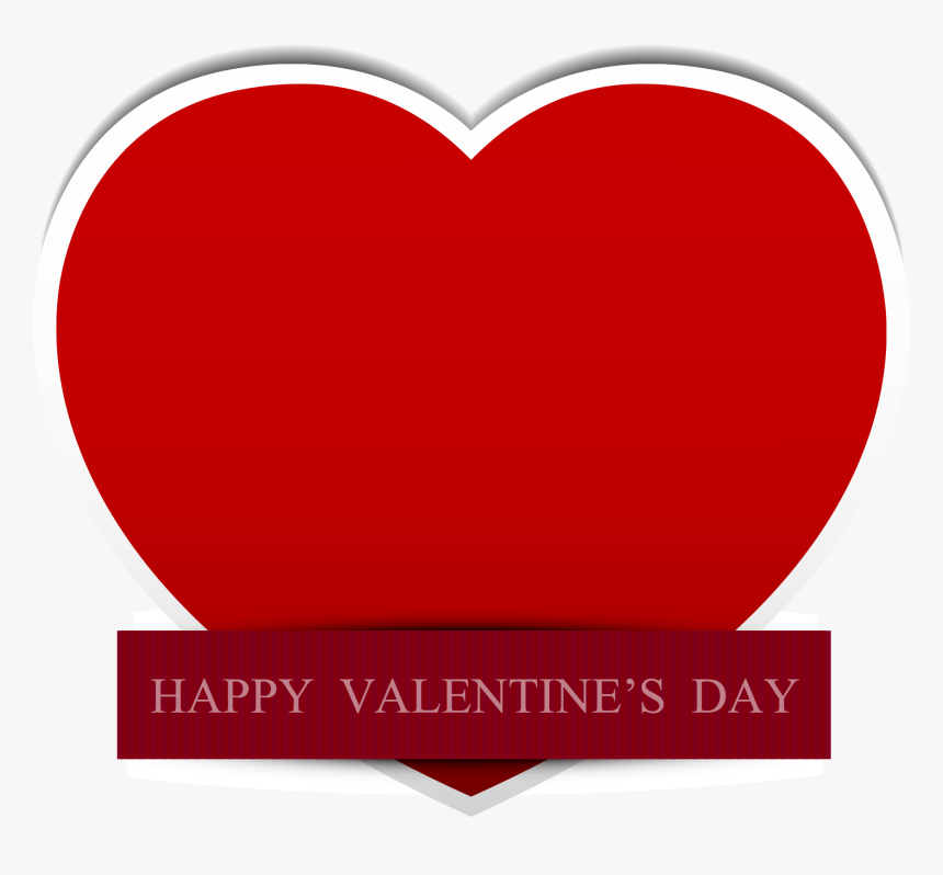 Red Valentines Day Heart Clip Art - Heart, HD Png Download
