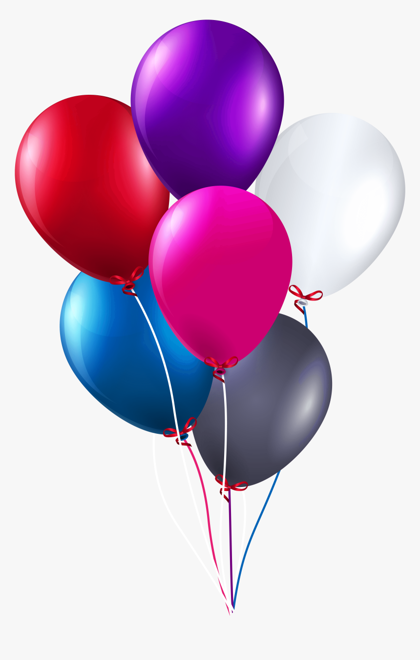 Colorful Bunch Of Balloons Png Clipart Image - Birthday Balloons Clipart Png, Transparent Png